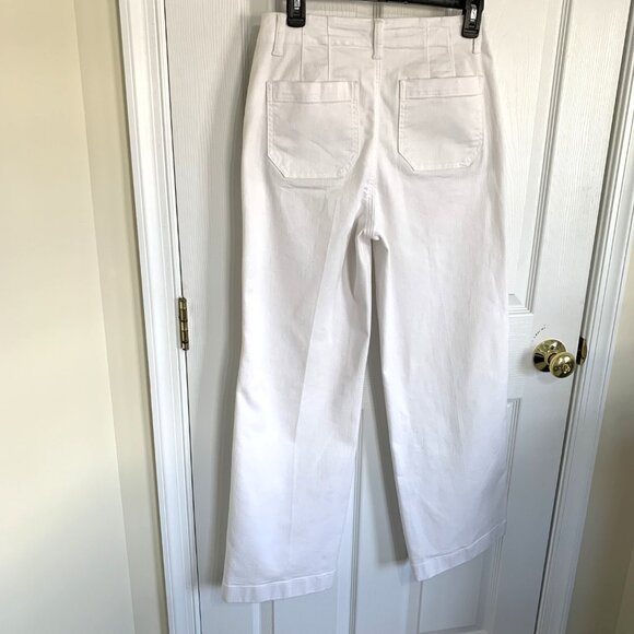 Talbots White Jeans Wide Leg 3 Buttons Simply Flattering Collection Size 4 Women - Picture 5 of 14